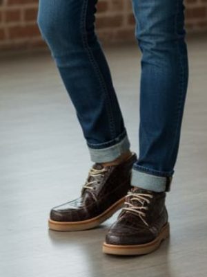 Zapato maromero
en piel de avestruz