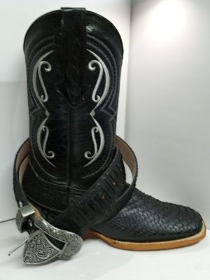 Bota en piel de python