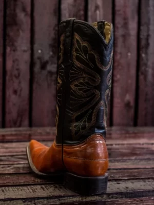 Bota horma puntal, piel de anguila